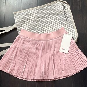 LULULEMON VARSITY HR PLEATED TENNIS SKIRT IN PINK HAZE SZ 6 NWT